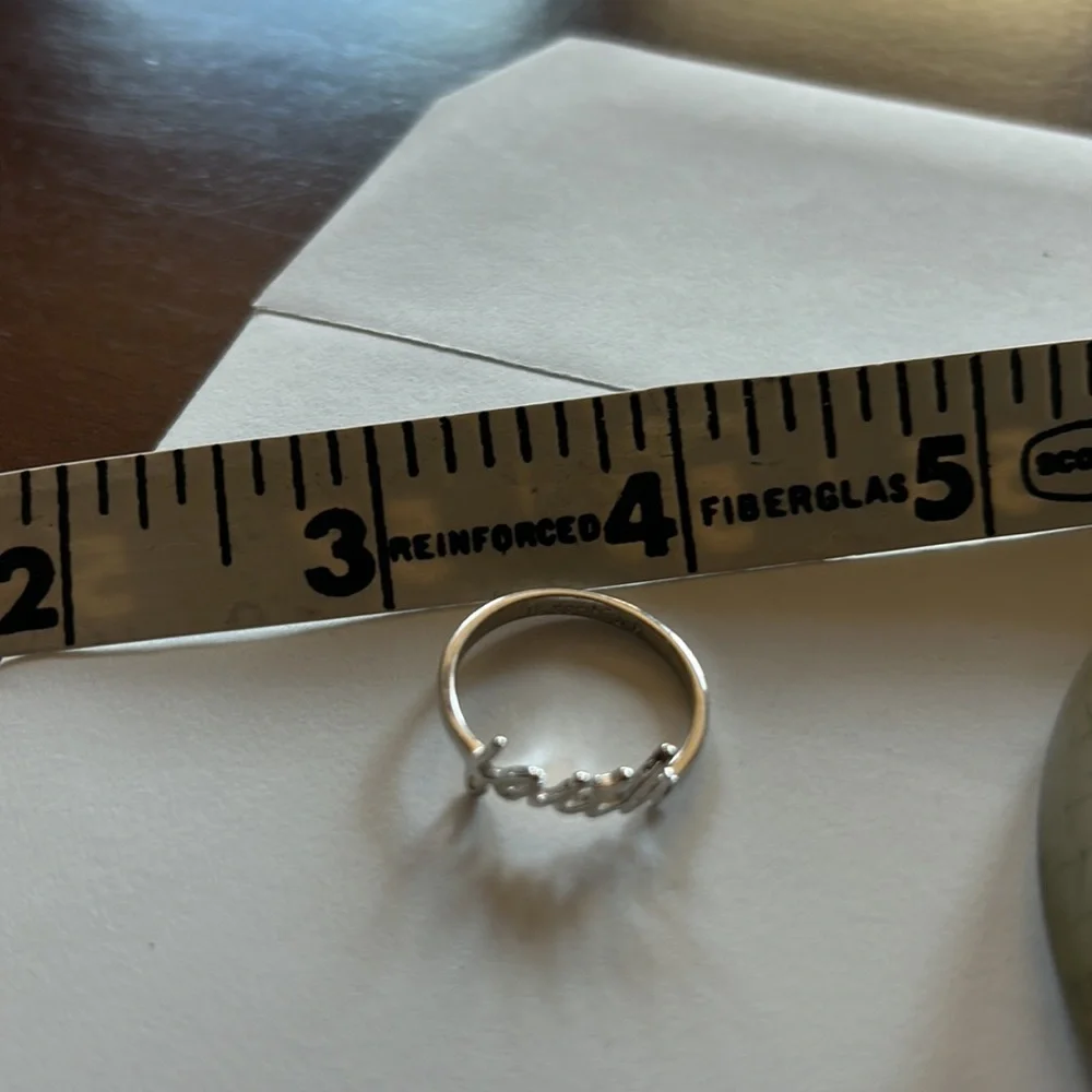 Lia‎ Sophia faith script  silver ring